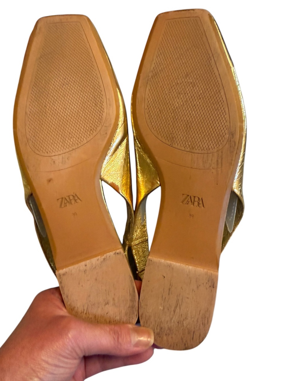 **Zara Gold Metallic Slingback Ballet Flats - EU 39 / US 8** - Picture 10 of 14